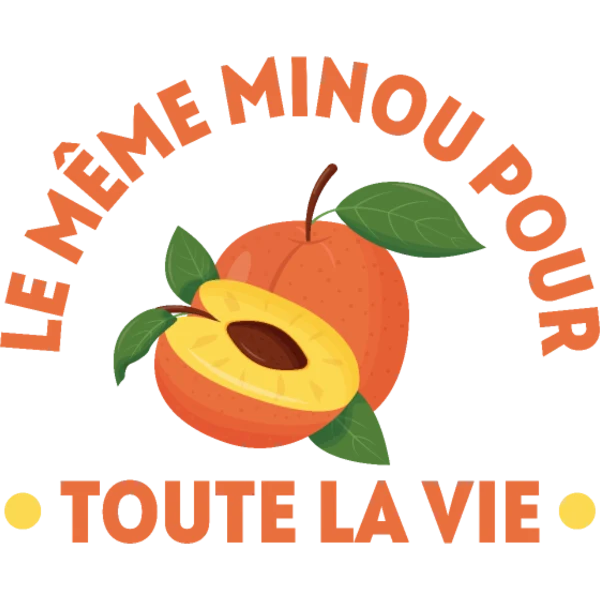 Design Le même minou pour toute la vie — abricot feuillu