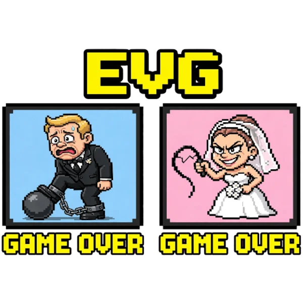 Design EVG game over — pixel art
