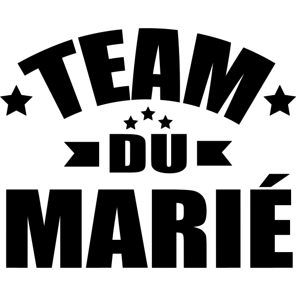 Design team du marié EVG — Team du marié — étoiles noires