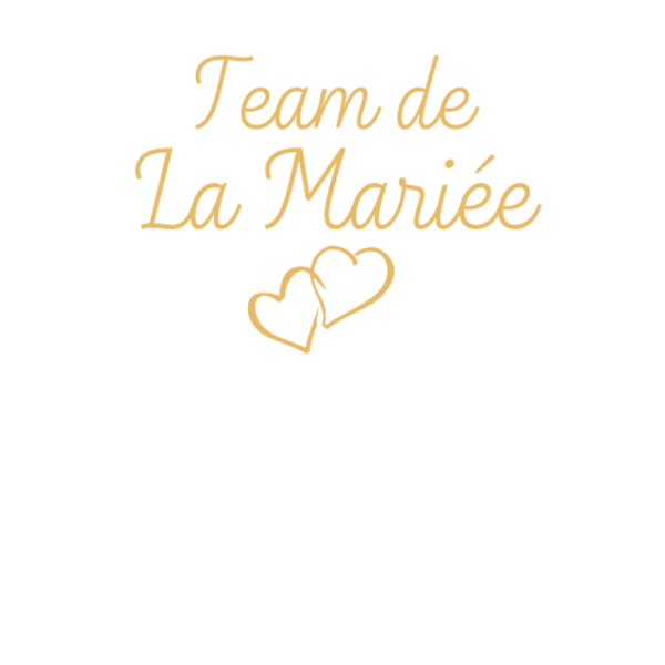 Design Team de la mariée — doré et petits cœurs