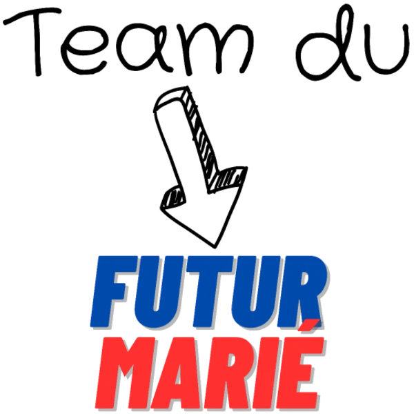 Design team du marié EVG — Team du futur marié — flèche tricolore