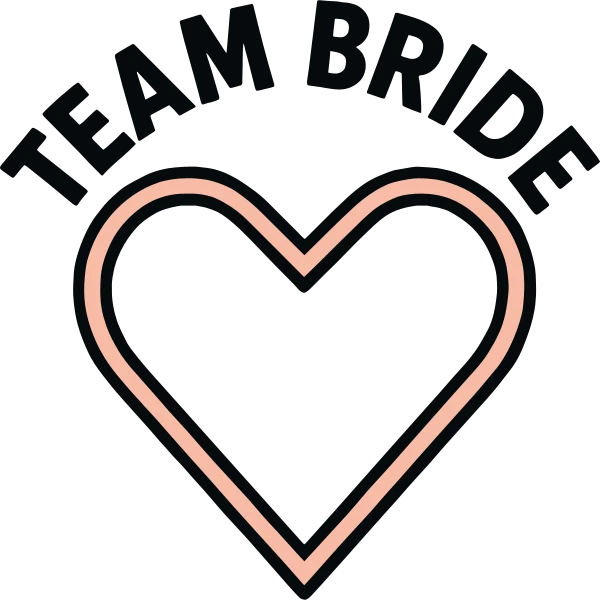 Design EVJF future mariée — Team Bride — cœur rose