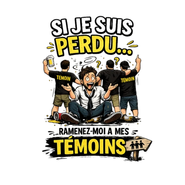 Design Si je suis perdu, ramenez-moi à mes témoins