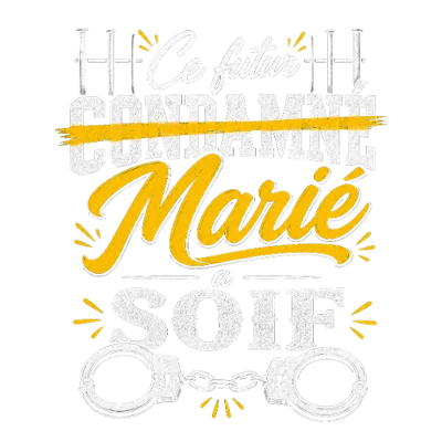 Design témoin et demoiselle d'honneur — Ce futur marié condamné a soif