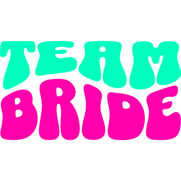 Design bachelor party — Team Bride — vert et rose