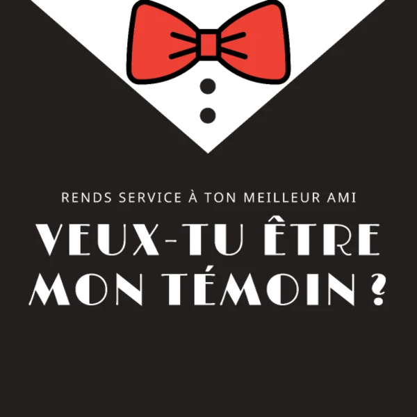 Design Veux-tu être mon témoin ? — smoking