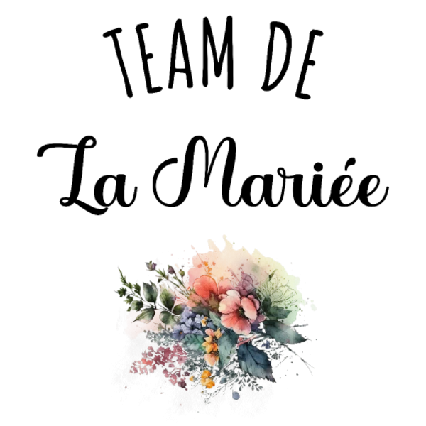 Design EVJF future mariée — Team de la mariée — fleurs à l’aquarelle