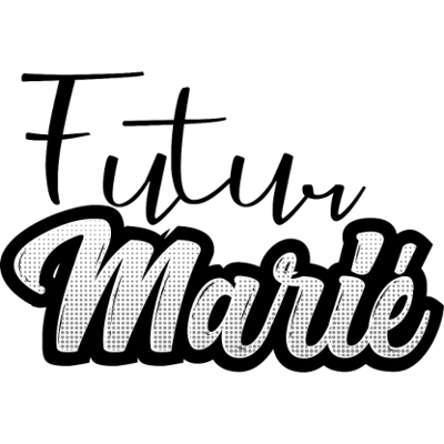 Design humour EVG EVJF — Futur marié — calligraphie noire