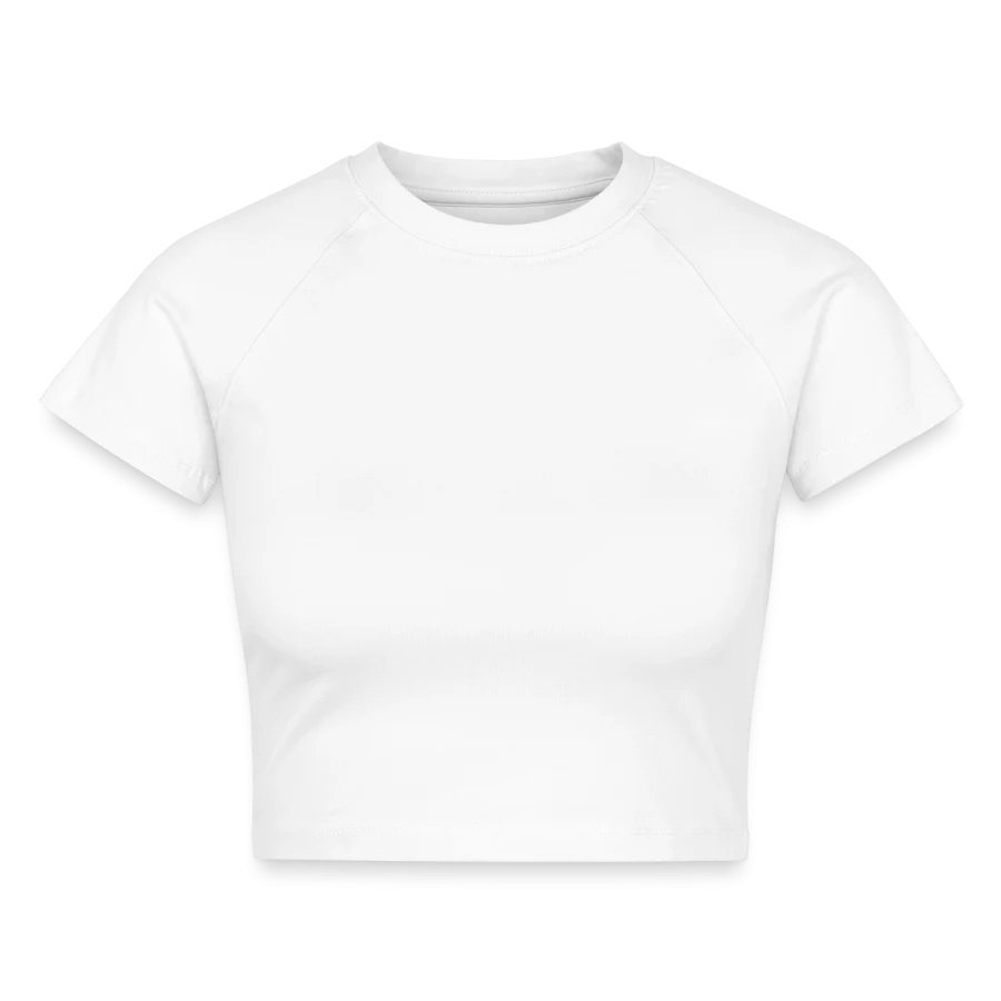 T-shirt crop femme en coton biologique — support sans motif