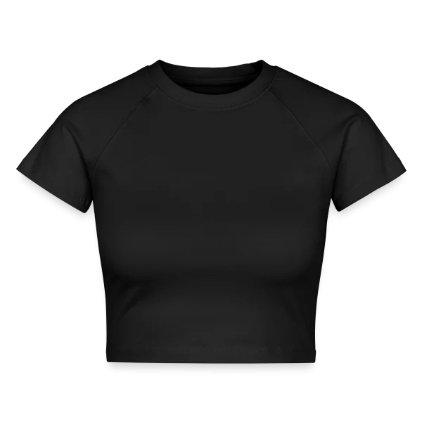 EVG Power sur T-shirt crop femme en coton biologique, noir