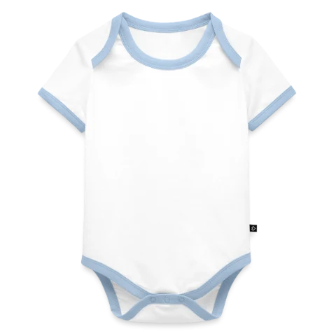 Body Bébé bio contrasté manches courtes à personnaliser