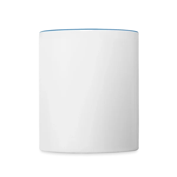 Team Bride — orange sur mug blanc/bleu clair