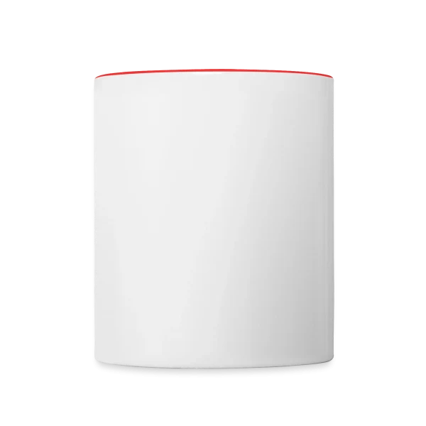 Futur marié — haut-de-forme, lunettes et main rock sur mug blanc/rouge