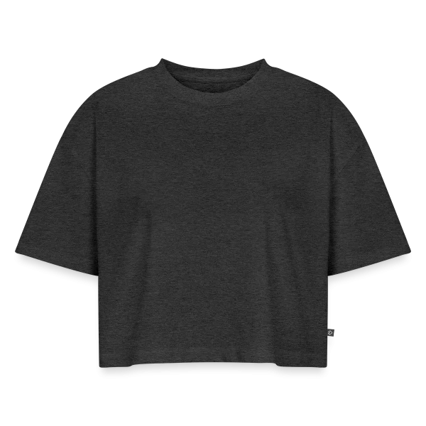 C’est mon EVJF — rose sur Crop top Premium bio Oversize Femme, anthracite chiné