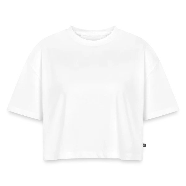 À la mémoire de ma vie avant le mariage sur Crop top Premium bio Oversize Femme, blanc