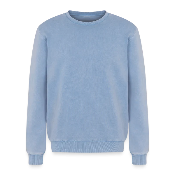 J’vais me marier, putain ! — alliances sur Sweatshirt unisexe Premium acid-wash en coton, bleu délavé acide