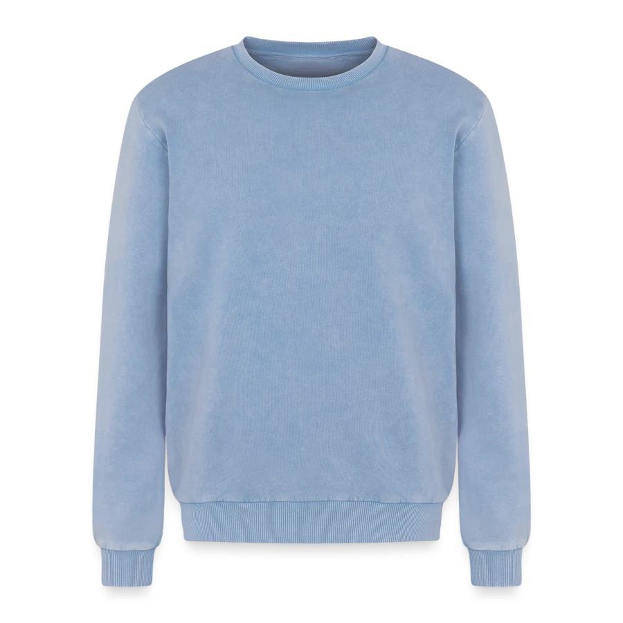 Sweatshirt unisexe Premium acid-wash en coton — support sans motif