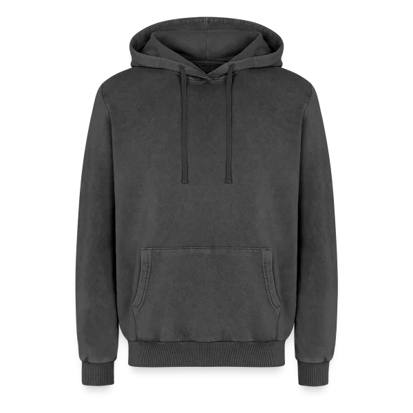 Brigade EVG qui déchire sa race — bandeau rouge sur Sweat à capuche unisexe Premium acid-wash en coton, noir délavé acide