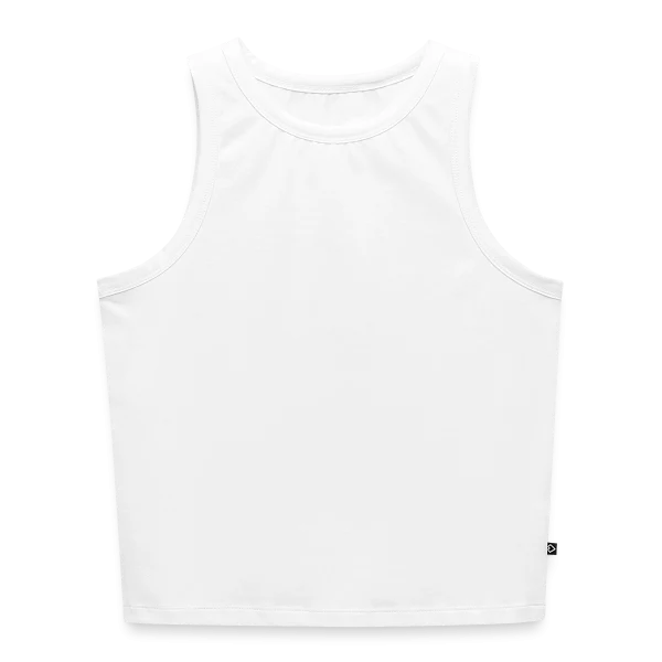 EVJF en cours — please wait sur Débardeur cropped femme bio, blanc