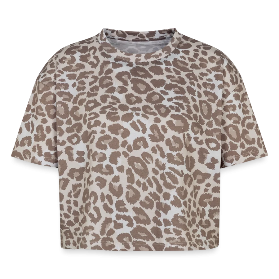 T-shirt boxy femme léopard premium — support sans motif