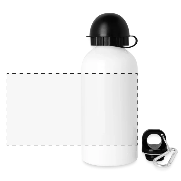 Team Bride — calligraphie sur Gourde panoramique avec couvercle 500 ml, blanc