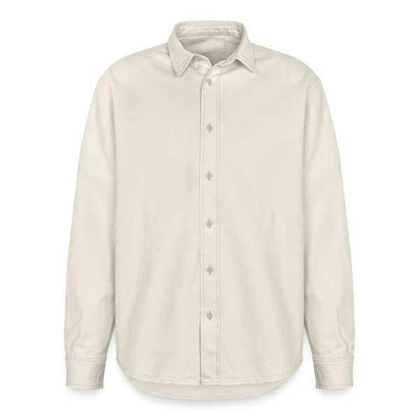 EVG — tête de mort en haut-de-forme sur Chemise unisexe coupe décontractée bio Stanley/Stella, écru doux