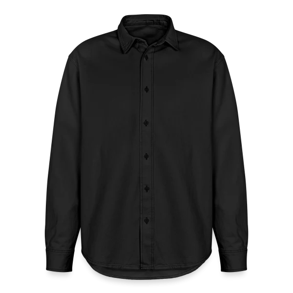 Lama-riée sur Chemise unisexe coupe décontractée bio Stanley/Stella, noir délavé
