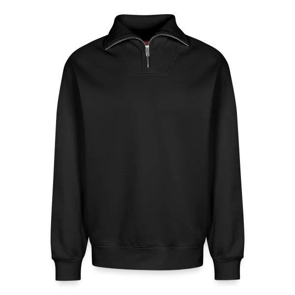 Brigade EVG qui déchire sa race — bandeau rouge sur Sweat unisexe décontracté en coton biologique à demi-zip – de SPREAD, noir