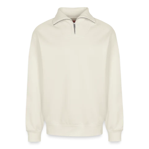 Sweat unisexe décontracté en coton biologique à demi-zip – de SPREAD à personnaliser