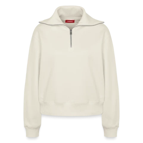 Sweat femme décontracté à demi-zip – de SPREAD à personnaliser