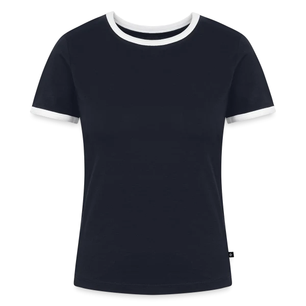 Petite amie, fiancée, épouse — chargement sur T-shirt contrasté, aperçu du produit