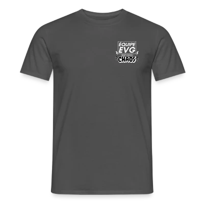 Chaos au dos, logo au cœur, T-shirt homme charbon